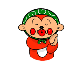 Hokkamuri monkey tsuyoshi sticker #260151
