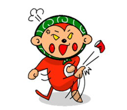 Hokkamuri monkey tsuyoshi sticker #260159