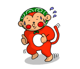 Hokkamuri monkey tsuyoshi sticker #260172