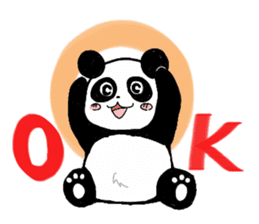 Chubby panda sticker #261163