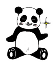 Chubby panda sticker #261165