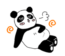 Chubby panda sticker #261168