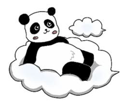Chubby panda sticker #261183