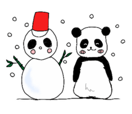 Chubby panda sticker #261184