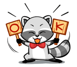 Rakkun : The Frisky Raccoon sticker #262109