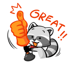 Rakkun : The Frisky Raccoon sticker #262110
