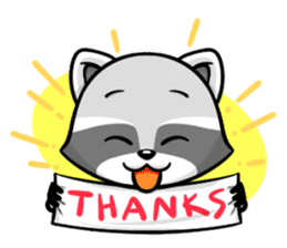 Rakkun : The Frisky Raccoon sticker #262112
