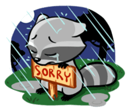 Rakkun : The Frisky Raccoon sticker #262115