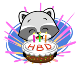 Rakkun : The Frisky Raccoon sticker #262120