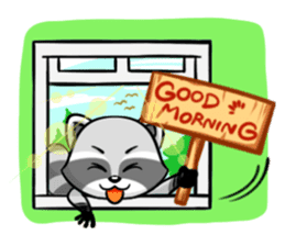 Rakkun : The Frisky Raccoon sticker #262121