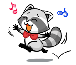Rakkun : The Frisky Raccoon sticker #262130