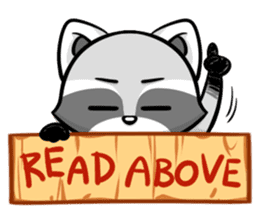 Rakkun : The Frisky Raccoon sticker #262139