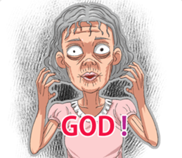 Crazy lady sticker #265437