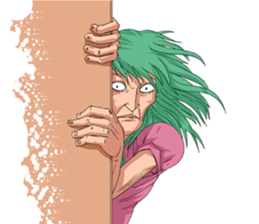 Crazy lady sticker #265450