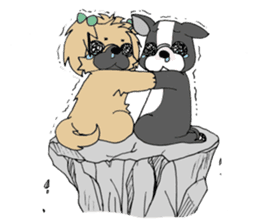 I.K FRIENDS (french bulldog & pekingese) sticker #266409