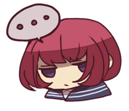 Severe girl and an unfortunate boy sticker #267265