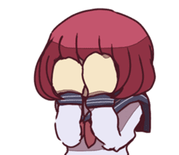 Severe girl and an unfortunate boy sticker #267270