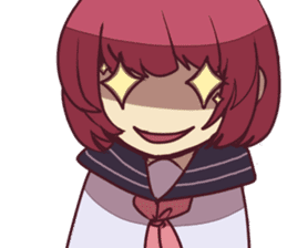 Severe girl and an unfortunate boy sticker #267283