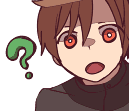 Severe girl and an unfortunate boy sticker #267288