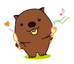 This is cute Wombat's Line Stamps! sticker #267471