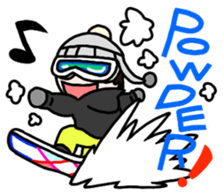 Snowboard Powder sticker #269025