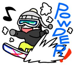 Snowboard Powder sticker #269025