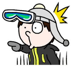 Snowboard Powder sticker #269036