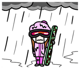 Snowboard Powder sticker #269055