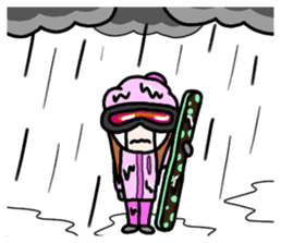 Snowboard Powder sticker #269055