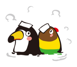 Masked lovebird & Toco Toucan sticker #269936