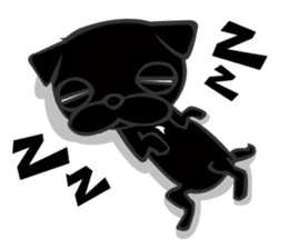Black Pug DOM sticker #271110