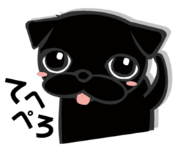 Black Pug DOM sticker #271116