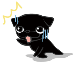 Black Pug DOM sticker #271126