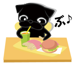 Black Pug DOM sticker #271132