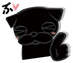 Black Pug DOM sticker #271135
