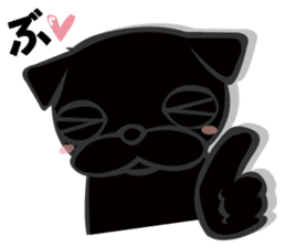Black Pug DOM sticker #271135