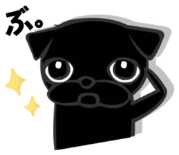 Black Pug DOM sticker #271136