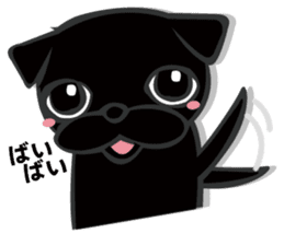Black Pug DOM sticker #271144