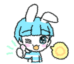 Shirahama-chan rabbit sticker #271627