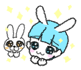 Shirahama-chan rabbit sticker #271634
