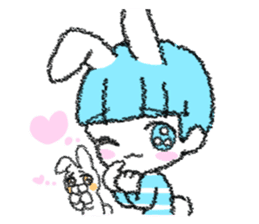 Shirahama-chan rabbit sticker #271635