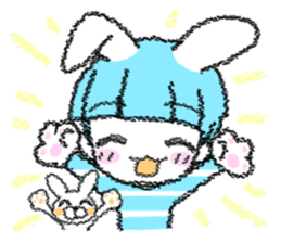 Shirahama-chan rabbit sticker #271637