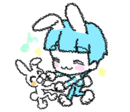 Shirahama-chan rabbit sticker #271638