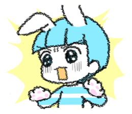 Shirahama-chan rabbit sticker #271639