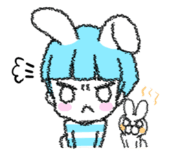 Shirahama-chan rabbit sticker #271640