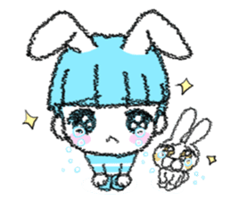Shirahama-chan rabbit sticker #271641