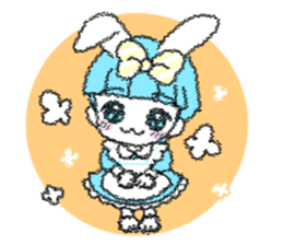 Shirahama-chan rabbit sticker #271647