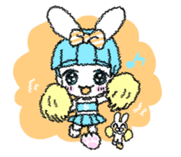 Shirahama-chan rabbit sticker #271648