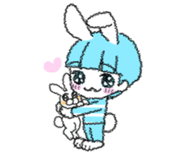 Shirahama-chan rabbit sticker #271650