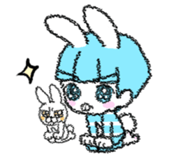 Shirahama-chan rabbit sticker #271652